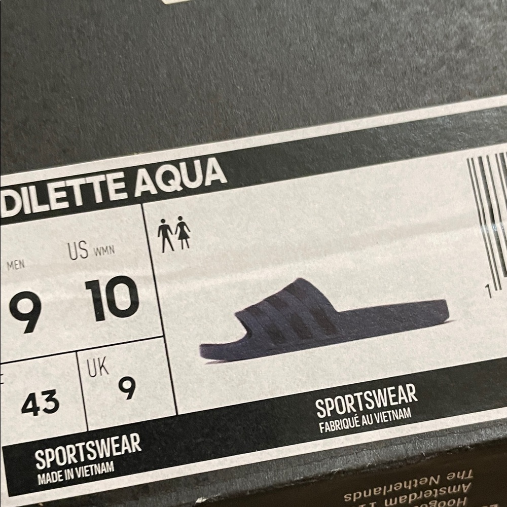 Adidas Adilette Aqua Slides in Navy